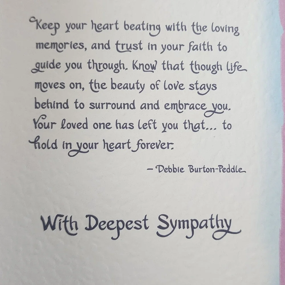 Blue Mountain Arts Sympathy Card Love Lives On Debbie Burton-Peddle New